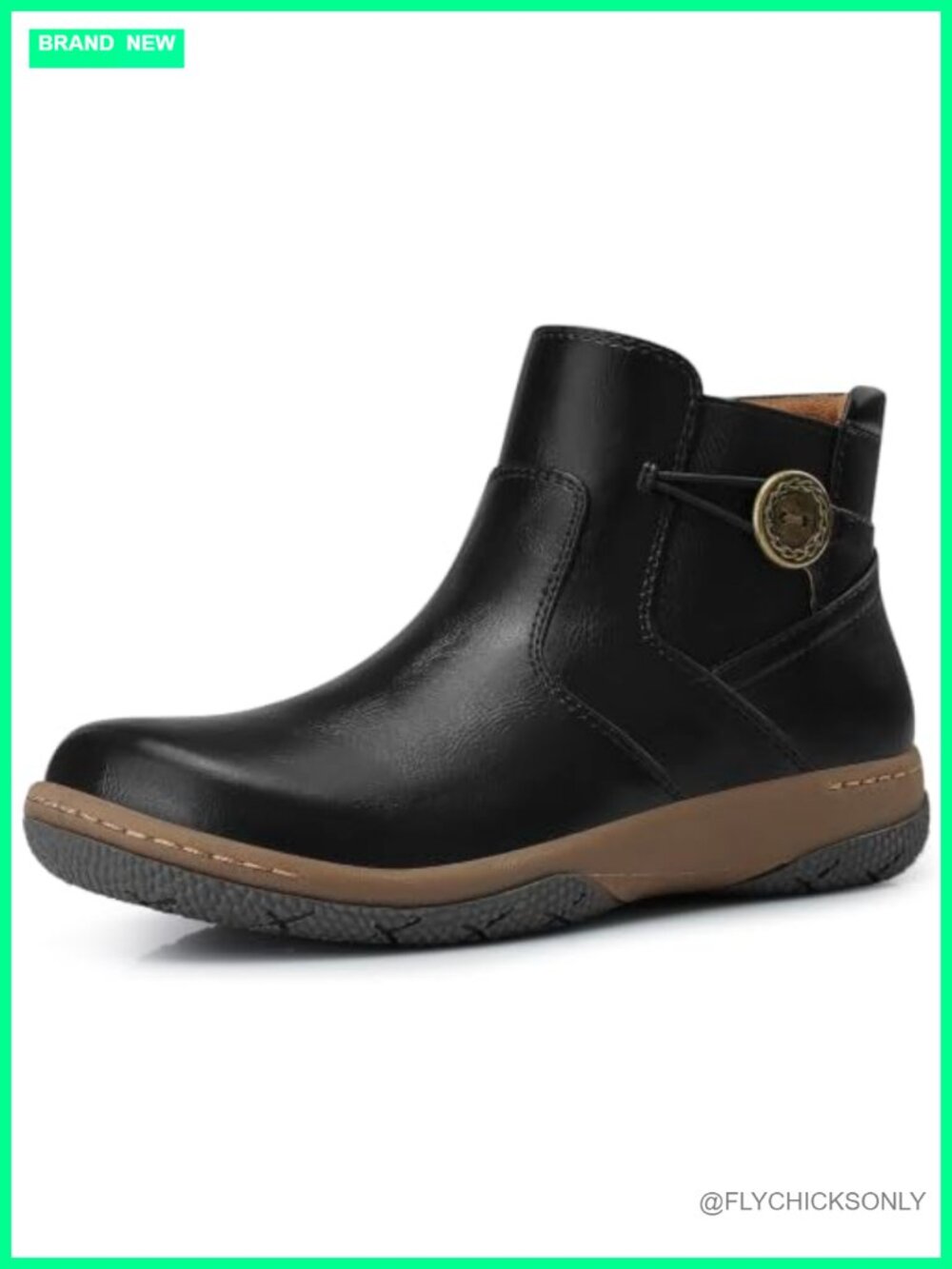 Ankle Boots with Arch Support Comfortable Slip On Casual Boot